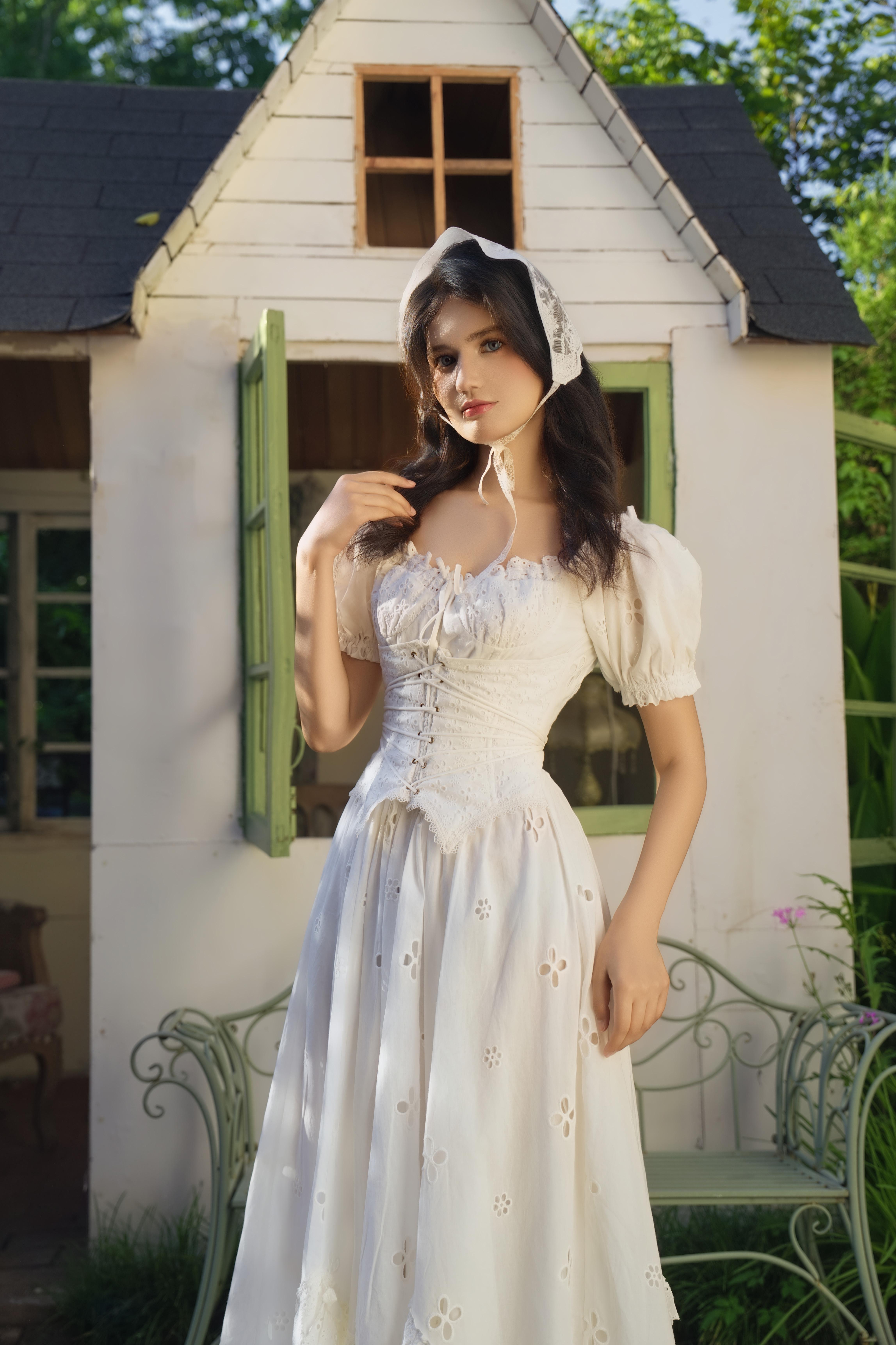 Lily of the Valley Corset Dress-LuminaVenus Dresses Summer Graduation Long Dress Vintage Cottagecore Prom Wedding Lily of the Valley Corset Dress-LuminaVenus Dresses Summer Graduation Long Dress Vintage Cottagecore Prom Wedding