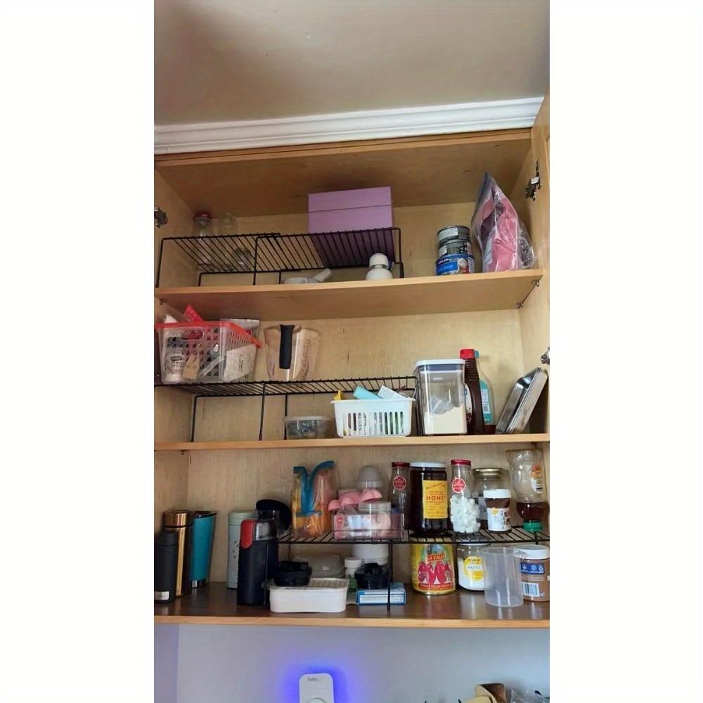 Expandable Metal Storage Rack for Kitchen Counter & Cabinet, Non-Slip Multi-Functional Organizer for Spices, Cookware and More, Sturdy Construction, Ideal Mother’s Day Gift