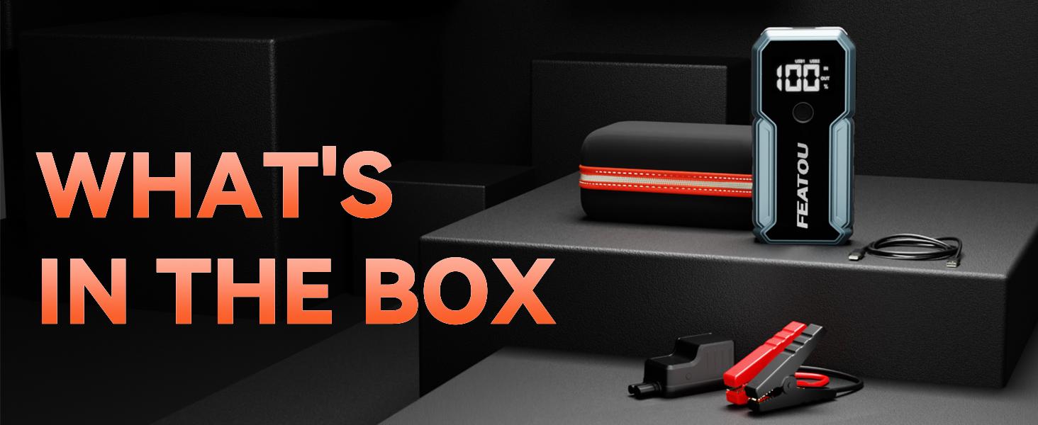 12000mAh Car Battery Jump Starter，start your car with car emergency power starter, which can also charge your phone，There are also three modes of LED lights Outdoorfun Automotive Vehicle