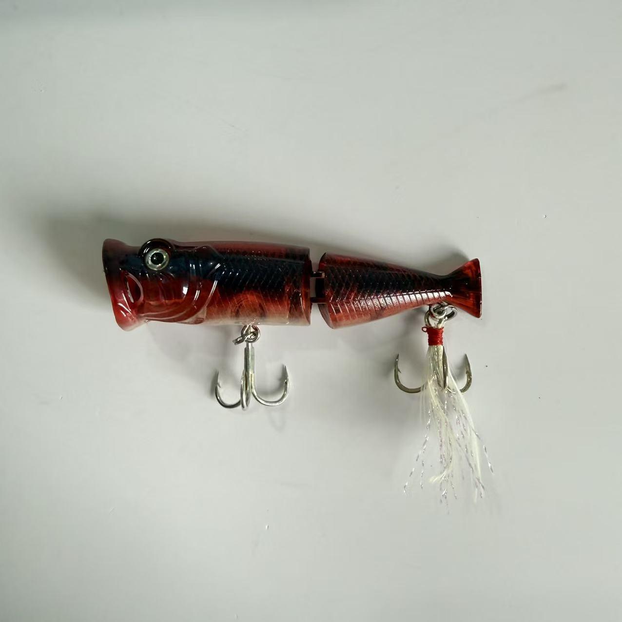 Replica of a Major Brand, Bestseller, 1pc, Lure Fishing Flipping Surface Feather Hook Two-Section Hard Bait Simulation Bait Fake Fish Bait, Suitable for Freshwater and Saltwater Fishing, Fishing Accessories, Gear, and Equipment