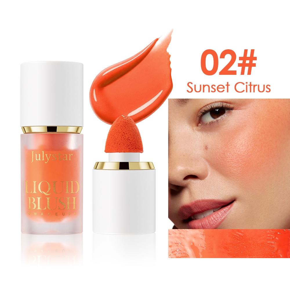 Julystar Liquid Blush Natural Glow, Hydrating Lightweight Formula, Easy Application, Beginner-Friendly, Long-Lasting Color, Perfect for All Skin Types