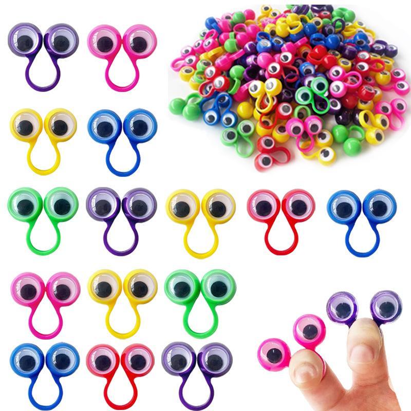 Sweet Cartoon Plastic Kids Rings - Strawberry/Princess/Vegetable/Fruit/Eyes Creative Assorted Designs Best Children's Day Gift