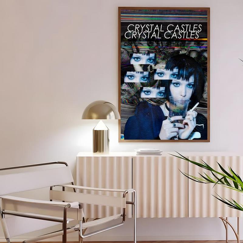 Synth-Pop Legends C-Crystal Castles Poster HD Waterproof Moisture-Proof Scratch-Resistant Durable Sticky Poster For Household Living Room Bedroom Corridor Cafe Bar Wall Decor & Gift
