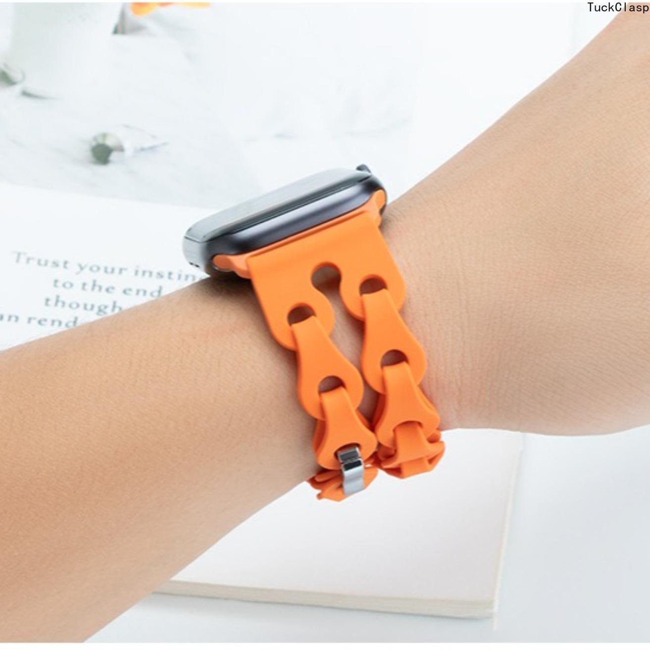 Hollow-Out Silicone Bracelet Band for Apple Watch – Fits SE, Ultra & Series 3, Breathable & Stylish for Summer Rotation & Everyday Wear