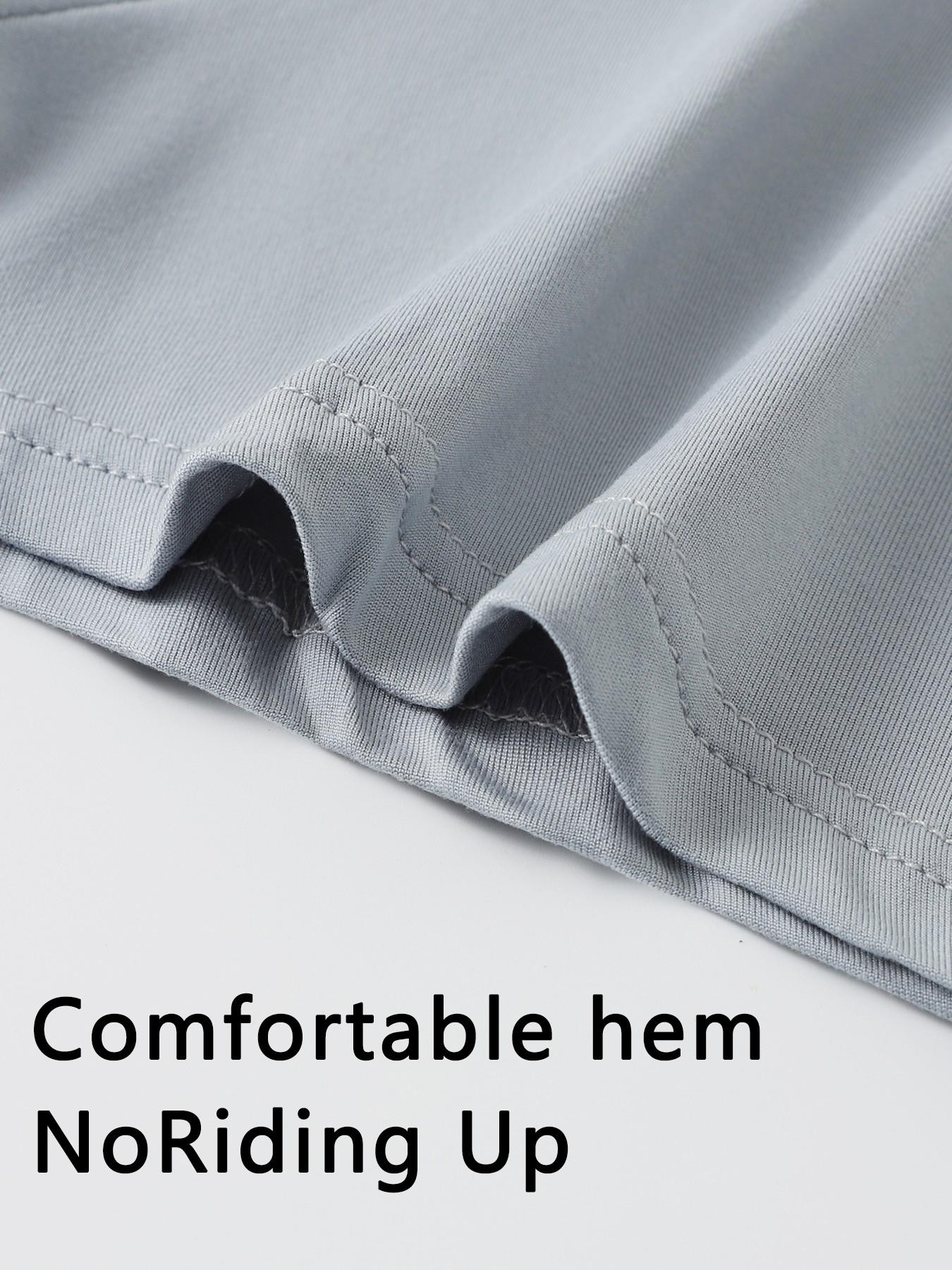 Light gray men's boxer briefs, solid color, soft and breathable, minimalist style men's underwear