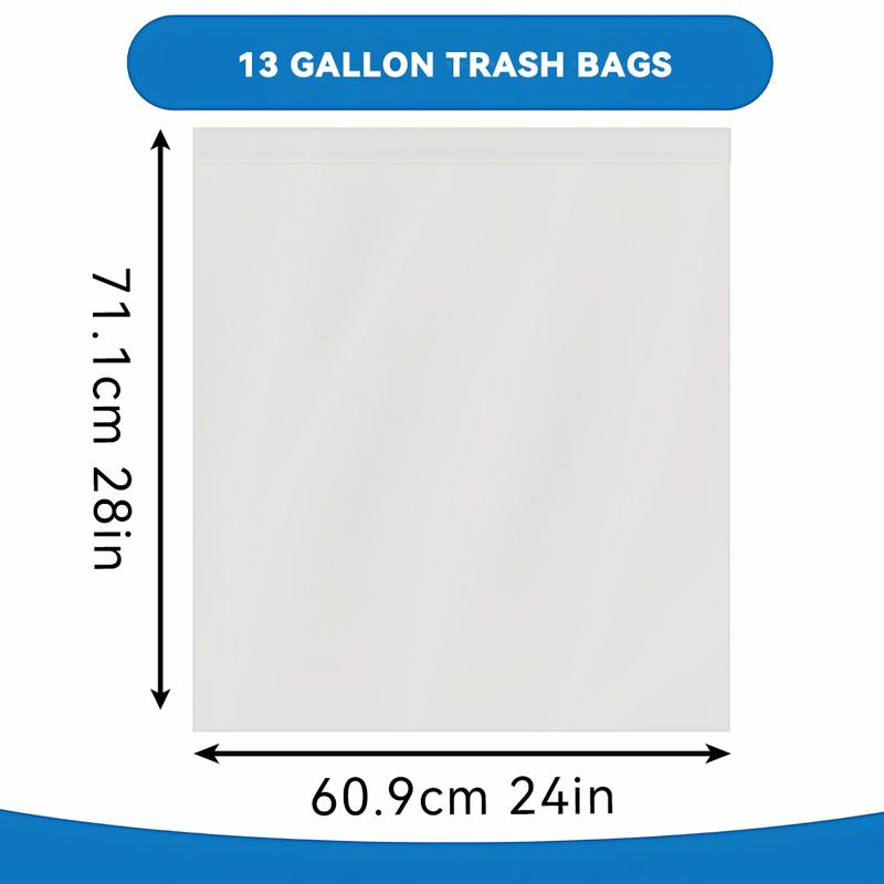 85 Bags 13 Gallon 1 Box Expandable Heavy-Duty Plastic Multipurpose Disposable Garbage Bags-Super Strong, Leak-Resistant Trash bag, And Odor-Proof For Bedroom, Kitchen, Living Room, Outdoor, And Toilet Use - Convenient And Sanitary Waste Solution Home
