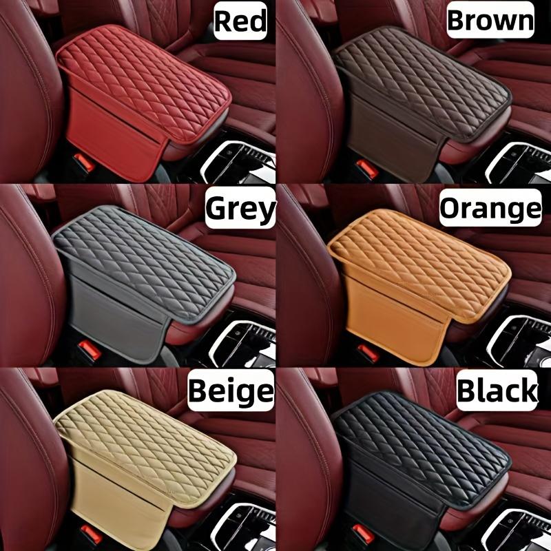 Car Armrest Box Mat, PU Leather Storage Pad, Multiple Colors, High Quality