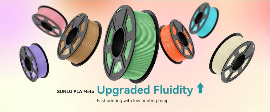 SUNLU PLA Matte & High Speed PLA MATTE & PLA Meta 1.75mm 3D Printer Filament (1KG) - High Speed Printing, ±0.02mm Tolerance, Matte/Metallic Finish, Eco-Friendly, Low Warping, Vacuum Sealed - Compatible with 99% FDM Printers