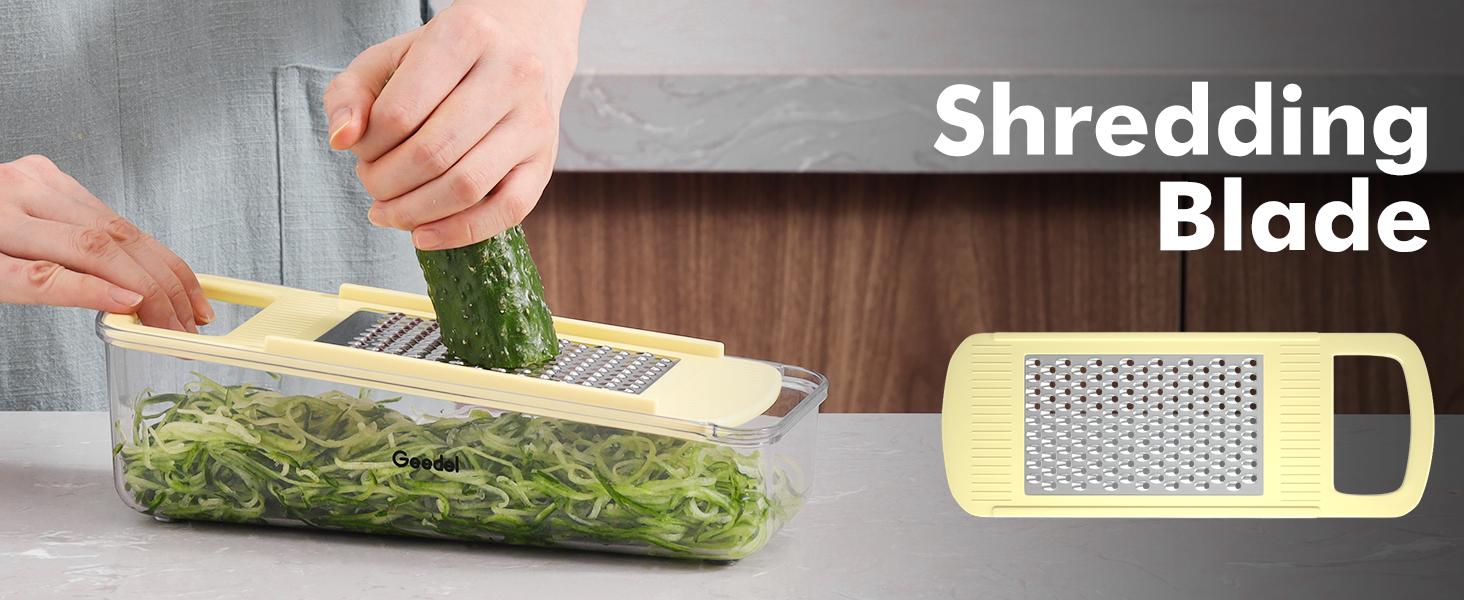 Geedel Madoline Slicer for vegetables, Multi Purpose Vegetable Slicer Cutter Shredder, Vegetable Cutter for Veggie Fruit Cheese Kitchen Stainless cabbage grater blade slicer Geedel Madoline Slicer for vegetables, Multi Purpose Vegetable Slicer Cutter Shredder, Vegetable Cutter for Veggie Fruit Cheese Kitchen Stainless cabbage grater blade slicer