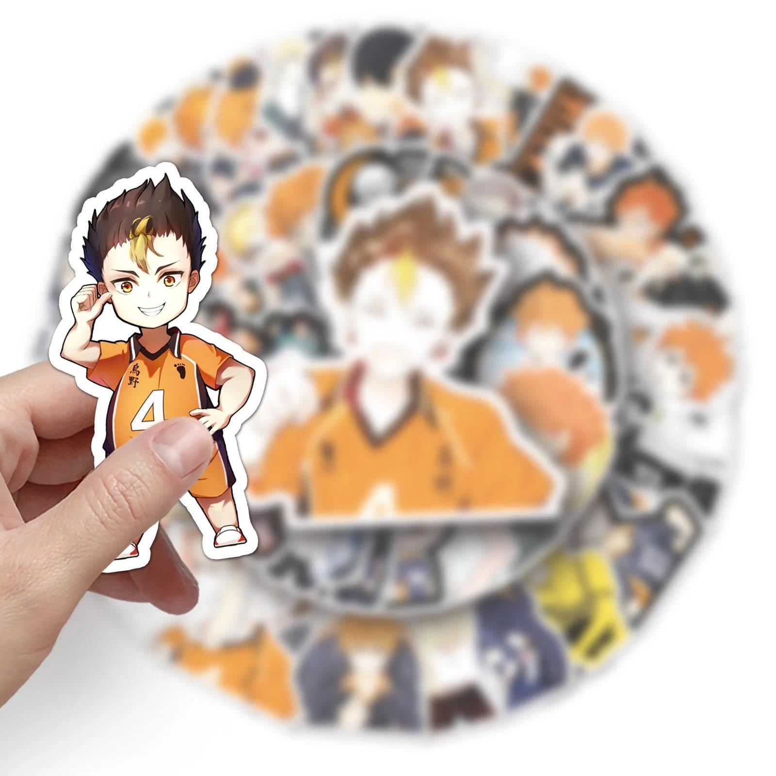 52PCS Haikyuu Stickers Graffiti Stickers DIY Diary Phone Case Handmade Scrapbook Aesthetic Stickers