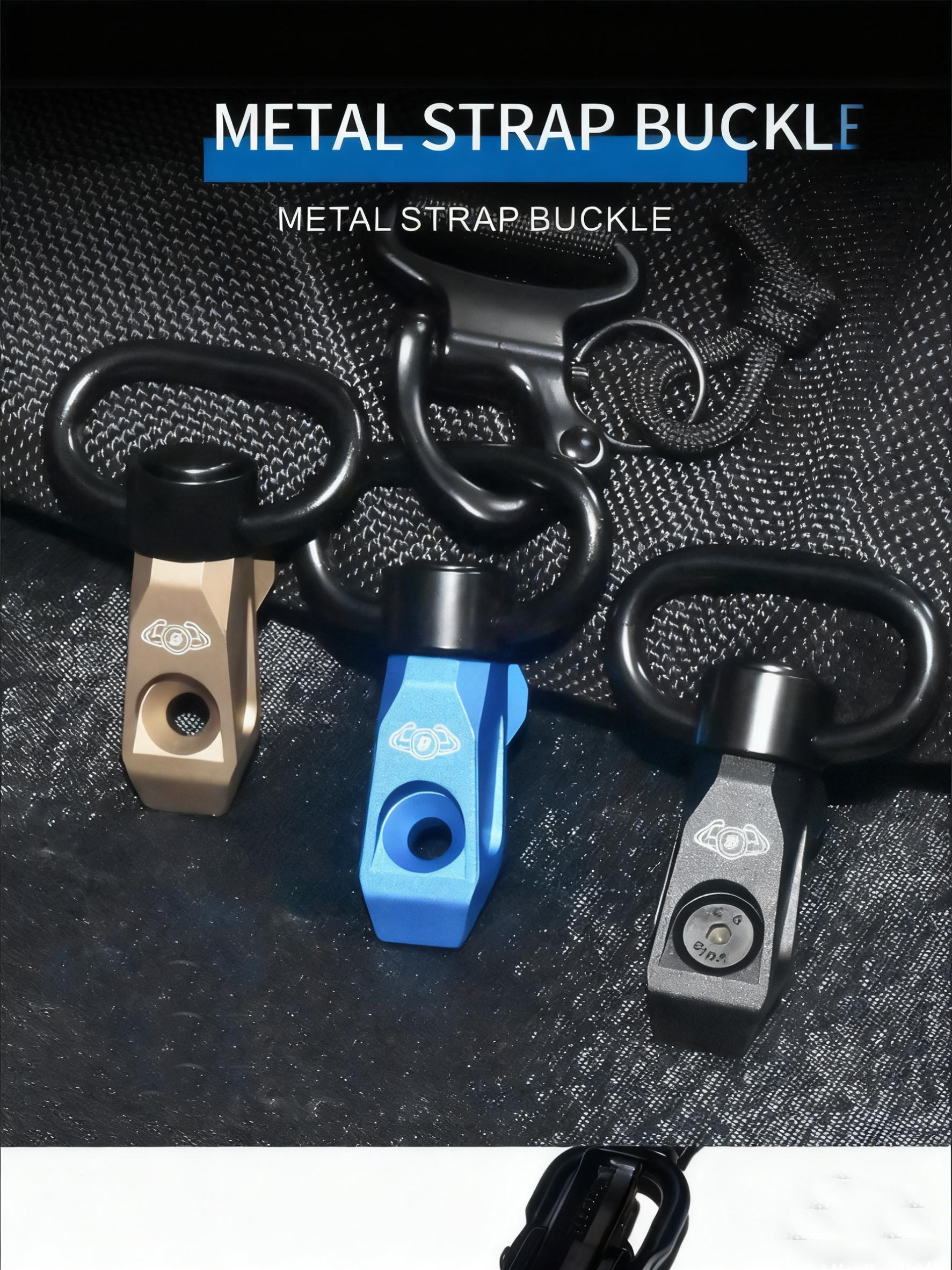 New High-quality BD Metal Quick Release Sling Buckle, Multi-function Single & Double Point Sling Strap Buckle for Outdoor Sports, Cameras, Bags, Molle Bag, Tactical Backpack Strap Loops