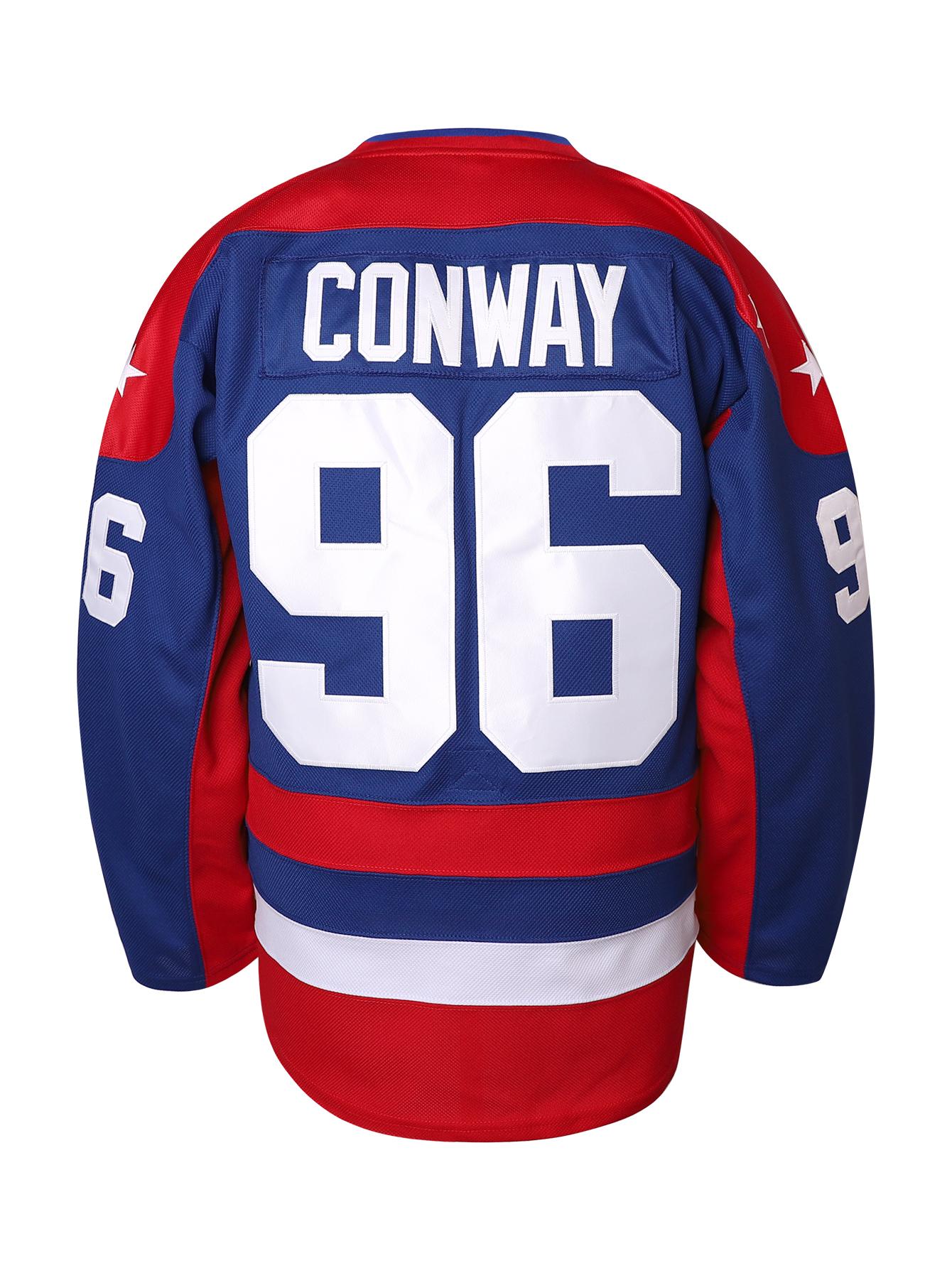Mighty Ducks Jersey Movie Ice Hockey Jersey Charlie Conway #96 Adam Banks #99 90S Hip Hop Clothing for Party 100% Polyester Breathable Mesh Fabric Quick-Dry Micro-Elasticity Long Sleeve Christmas gifts UglySweater