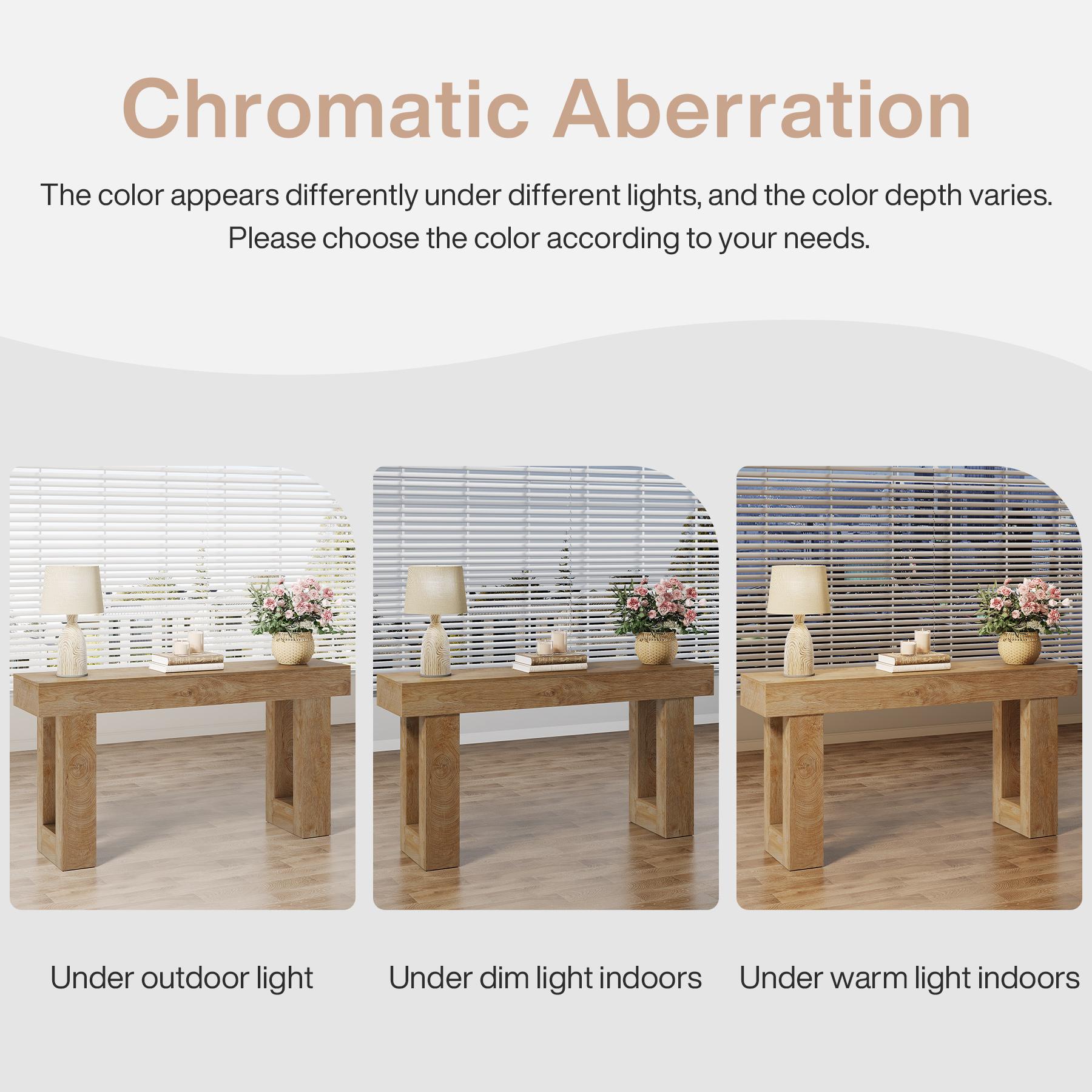 LITTLE TREE 63-Inch Long Console Table, Wooden Rectangular Sofa Table Behind The Couch, Farmhouse Entryway Table for Entrance, Hallway, Living Room