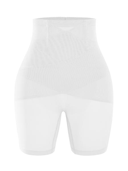 Women's Solid Sheer High Waist Shapewear Shorts, Basic High Stretch Tummy Control Shaper, Ladies Shapewear Bottoms for Daily Wear