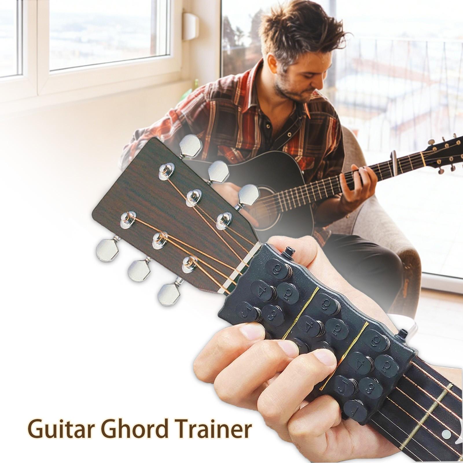 1pc Guitar Chord Assistant, Easy Chord Trainer for Beginners & Finger Injured Players, Reduce Fingertip Pain While Practicing, Free Guitar Chord Chart Included