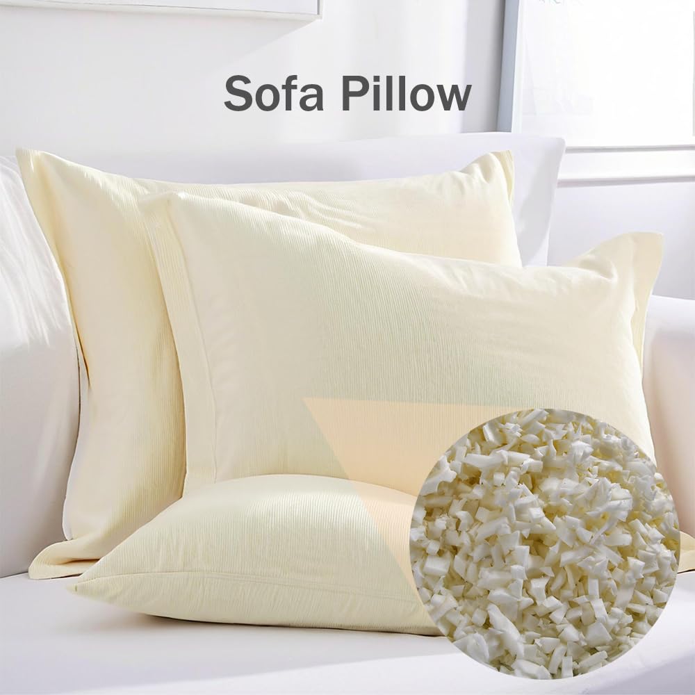 1000g Polyester Shredded Memory Foam Fill for Cushions, Bean Bag, Sofa, Chair, Pillows, DlY Crafts - High Quality White Sponge Particles for Replacement and Stuffing