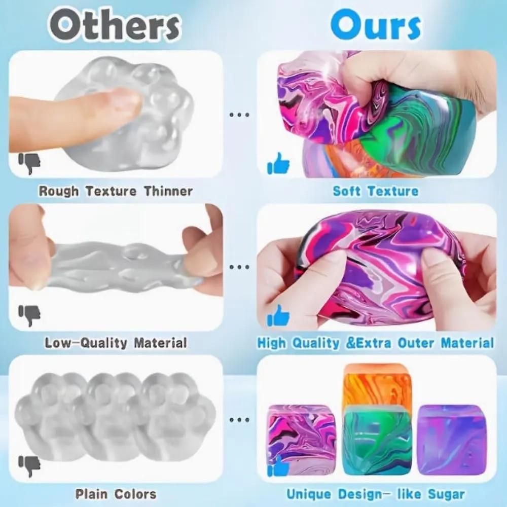 Anxiety Relief Sensory Toy, Soft Touch Stress Ball, Hand Strength Training, Party Gift, Birthday Present, Filler for Gift Bags, Squishies