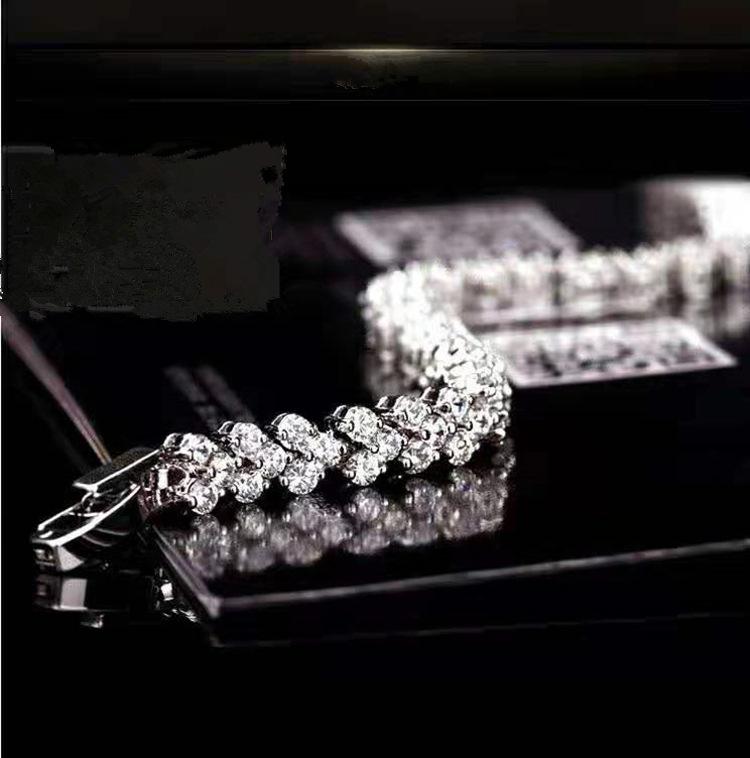 Fashionable Roman Zircon Bracelet, Exquisite Luxury Crystal Bracelet for Trendy Women, Pearl Gift