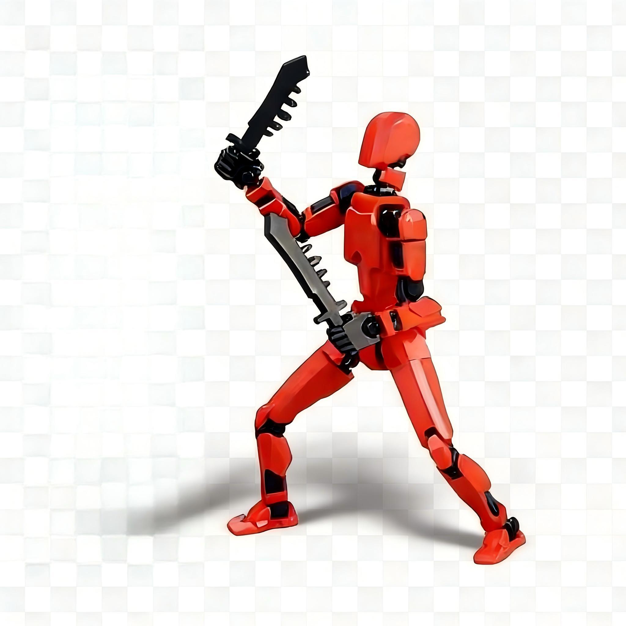 Lucky 13 Action Figure with Weapon Accessories, Desktop Decor, Stress Relief Toy for Kids and Adults, Model C1