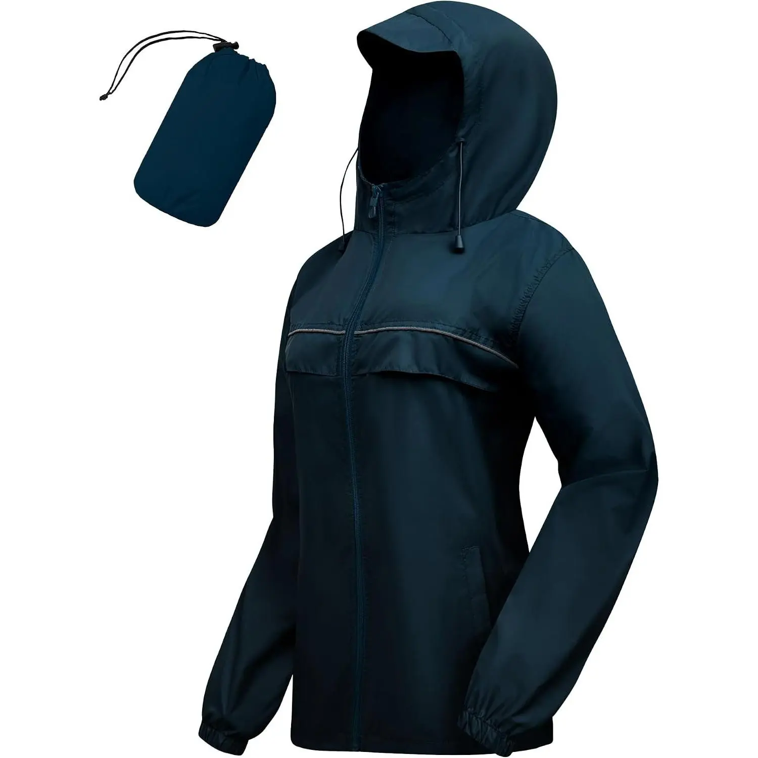 Women's Lightweight Packable Waterproof Rain Jacket with Hood Windproof Windbreaker for Hiking RunningGift