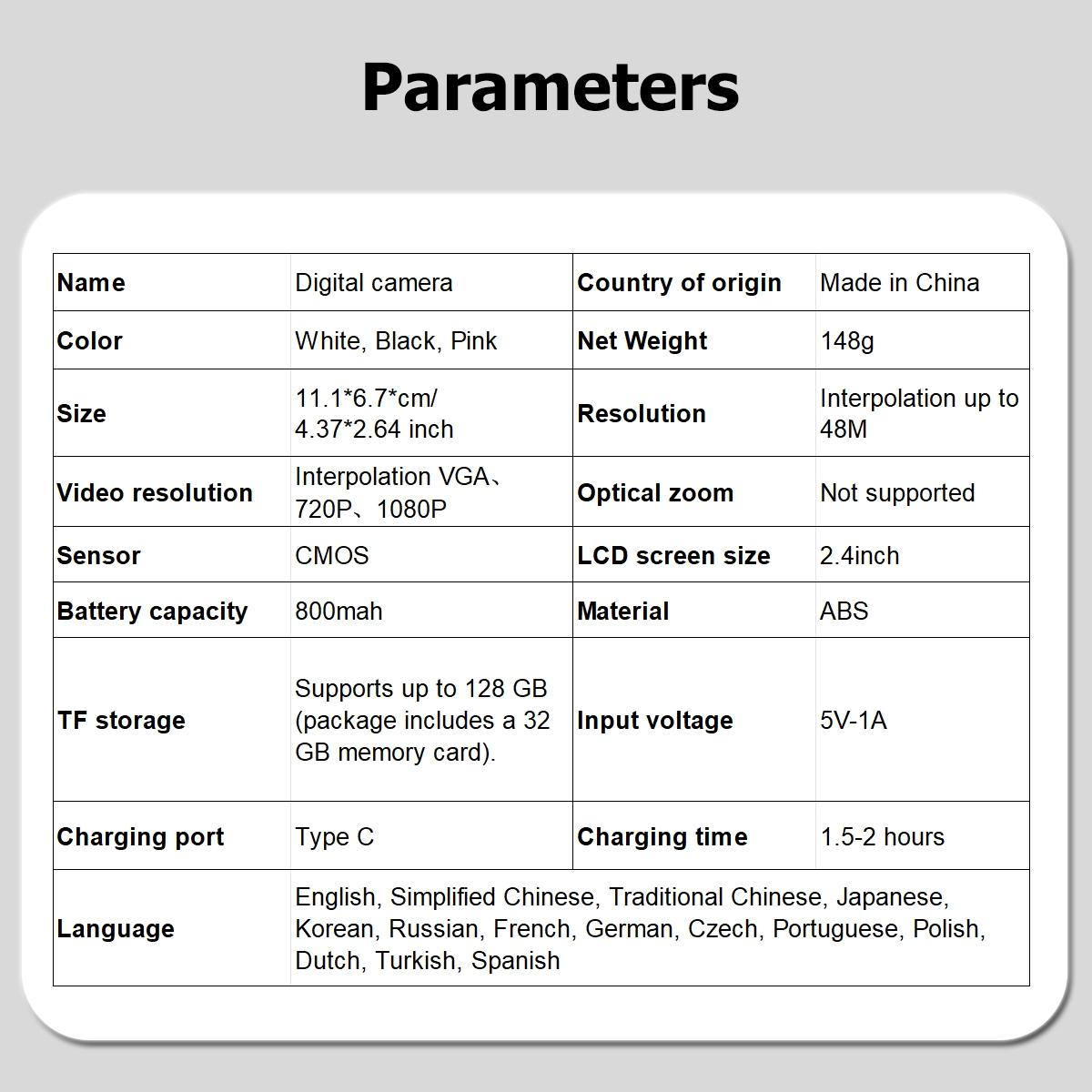 Retro Camera With Memory Card, Digital Cam For Student Camera, Handheld Camera With Flip Screen, Portable Camera Back-To-School Gift, Christmas & New Year Present, Cute Camera Beginner Friendly Retro Camera With Memory Card, Digital Cam For Student Camera, Handheld Camera With Flip Screen, Portable Camera Back-To-School Gift, Christmas & New Year Present, Cute Camera Beginner Friendly