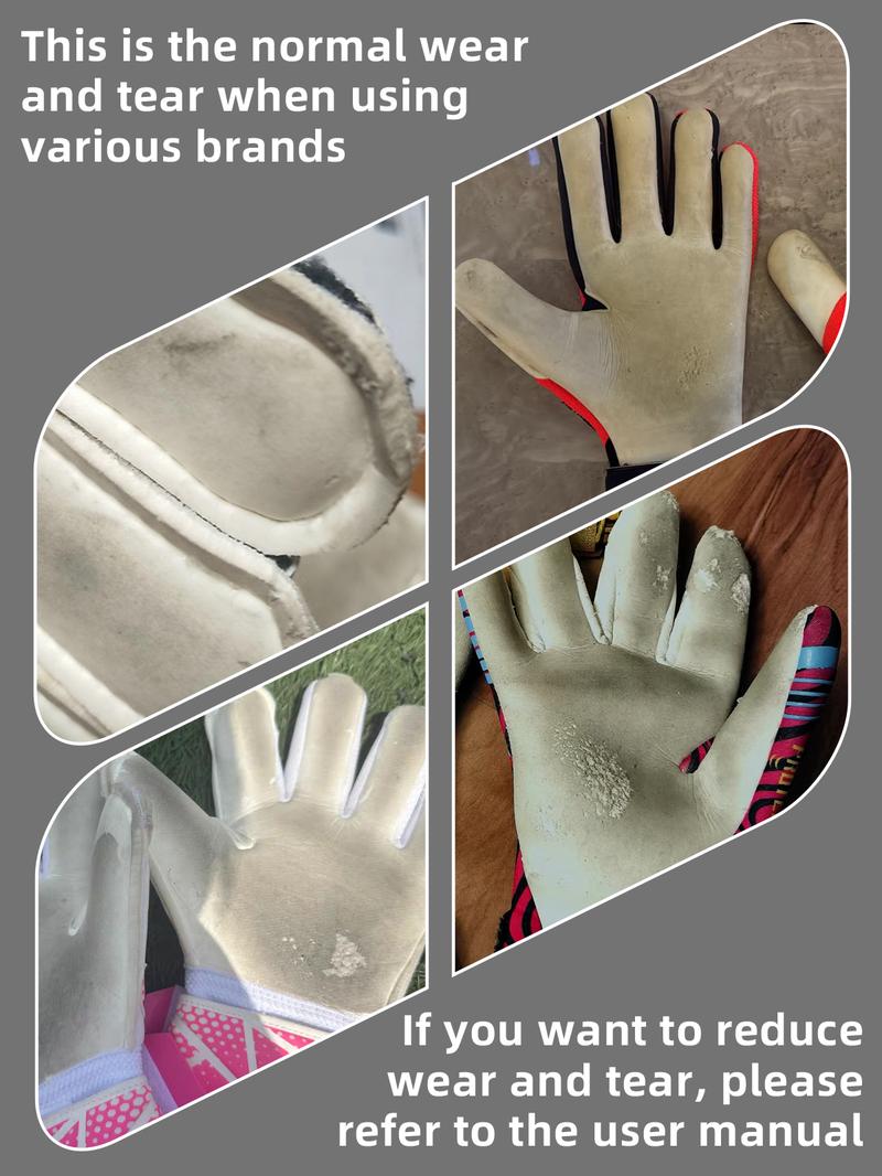 WVVOU Soccer Goalie Gloves for Adults and Youth, Professional Goalkeeper Gloves, Breathable Soccer Gloves, High Performance Guantes De Portero with 4+3mm Sticky Super Grip Latex Palm，Breathable,Professional,Soccer,Goalie,Gloves Football Equipment
