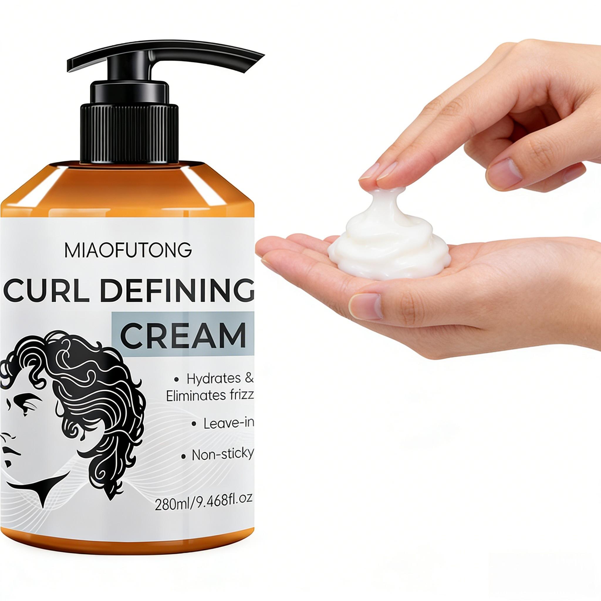 Men's Favorite 9.468fl.oz Curl Defining Cream with Moroccan Argan Oil, Coconut Oil & Shea Butter for Long-Lasting Bounce - Perfect for Leslie Waves, Curly and Loose Curls, Hydrates & Enhances Definition while Smoothing Frizz - Essential Travel Gift for Bo