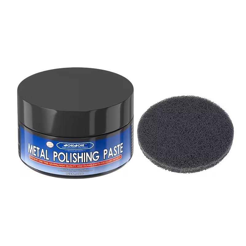 Complete Metal Polish Kit, Universal Metal Polishing Agent, Quick Chrome Stainless Steel Painted Metal Shine Restorer, Sponge Included, Jokjok Brand