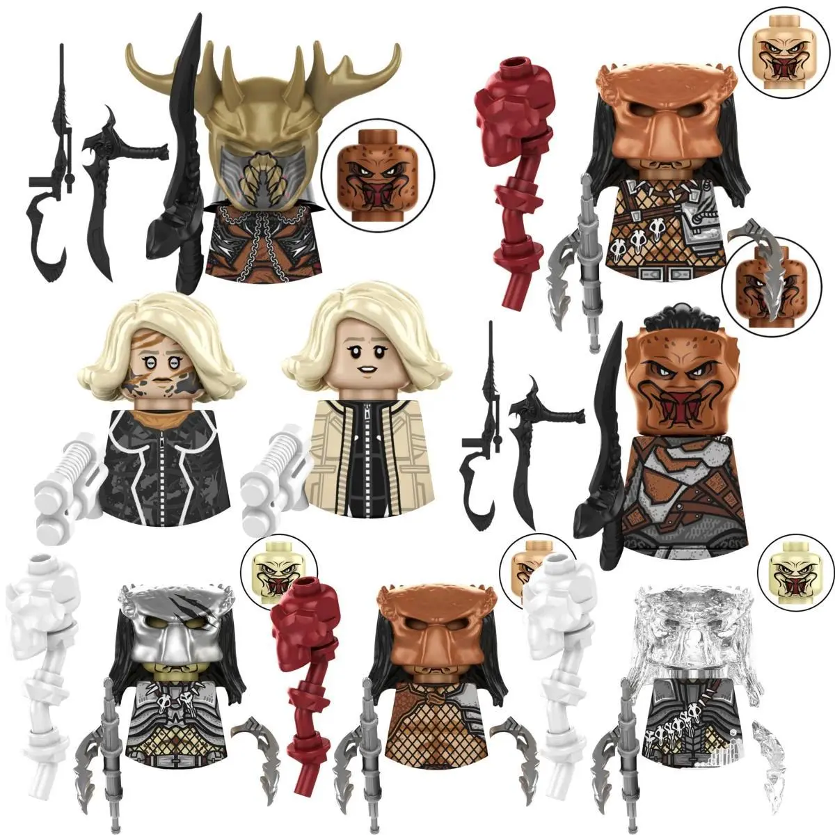 2026 hot itemBlind Box TP1056 Building Blocks Model Figures The Terminator Alien VS Predator Skeleton Skull Prometheus Movies Gifts Toys Popular toys