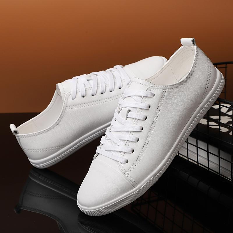 Men & Women High-End Cow Leather Shoes, Lightweight Soft Sole Non-Slip Footwear, Versatile Casual  for Daily Wearfor All Seasons