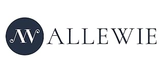 Allewie Queen Size Platform Bed Frame with Iron Piece Decor, Faux Leather Upholstered Bed with Curved Adjustable Headboard, Wooden Slats Support, No Box Spring Needed, Modern Style, White