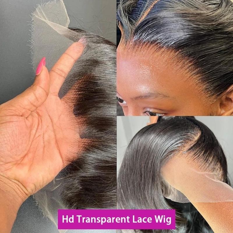 13x6 HD Transparent Lace Frontal Wigs Human Hair Pre Plucked 13x4 Lace Brazilian Body Wave Wigs with Baby Hair 180 Density Natural Hairline for Black Women 32inch TikTokShopHolidayHaul