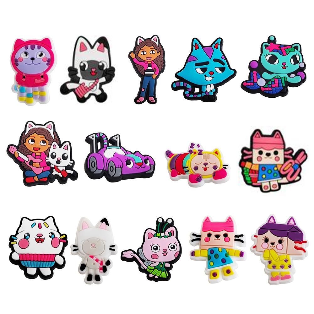 14-Piece Cartoon Series Shoe Charms For Bubble Slides Clogs Sandals,PVC Shoe Decorations Accessories Buckle For Christmas Birthday Gifts