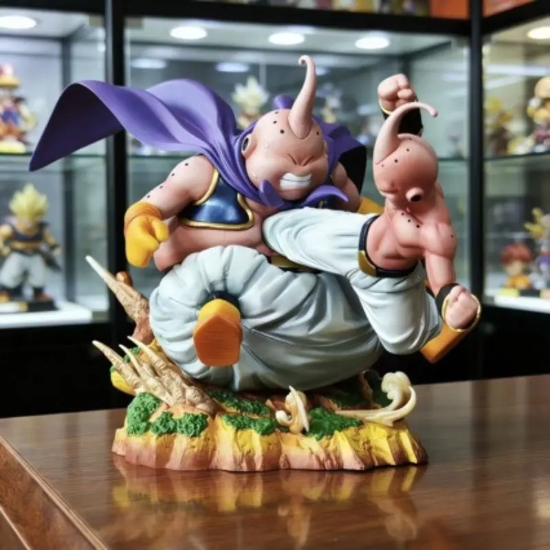 Dragon Ball Anime Figurine, Chubby Buu Vs. Small Buu Handmade Model Statue, Collectible Gift for Dragon Ball Fans, Unique Decoration Piece