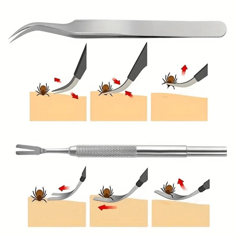 Stainless Steel Pet Grooming Kit, Flea Removal Comb Set, Portable Washable Pet Care Tools, Ideal for Long and Short Hair Cats and Dogs