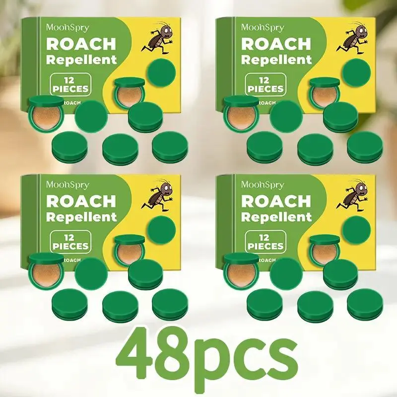 MoonSpry Powerful Cockroach Killer Kit - 12 Pieces Home Supplies with Fast-Acting Gel Bait, Easy-Install Traps for Indoor Kitchen Infestation Treatment, Targets Cockroaches