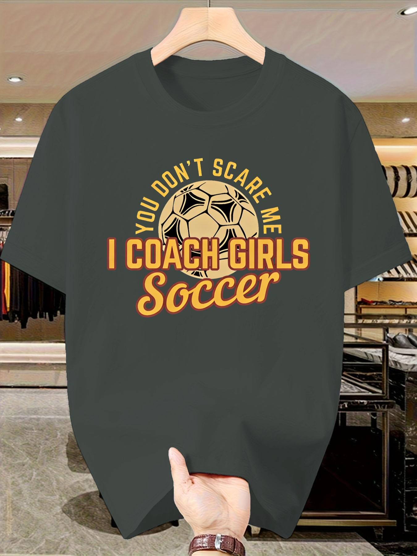 Football Coach Gift Choice! Women's Soccer Theme Personalized T-Shirt, Slim-Fitting Short Sleeve Casual Top for Training and Daily Wear