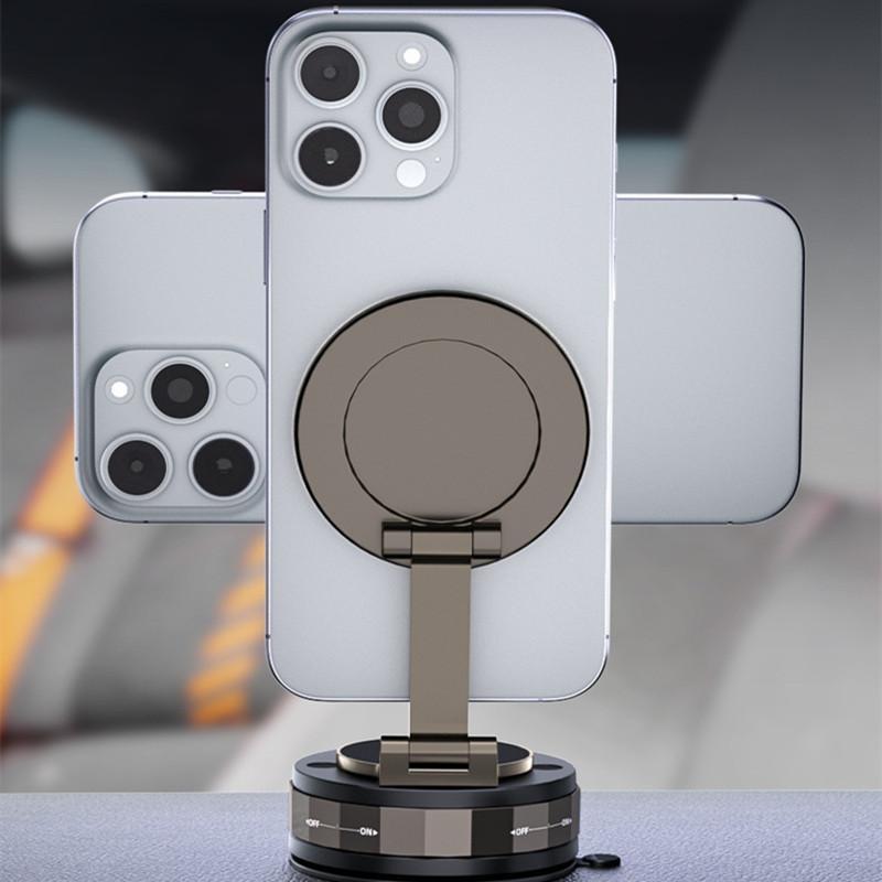 Magnetic Car Phone Holder, Vacuum Suction Dashboard Mount, Rotatable Folding Design, Suitable for Cars, Home, Office Use, Phone Holders for Your Car