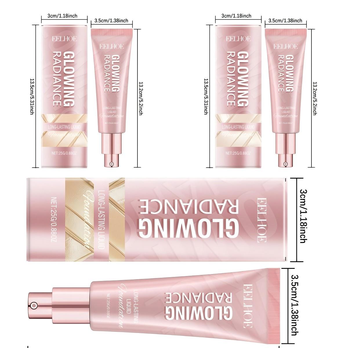 EELHOE Lightweight Long-Lasting Foundation Coverage, Non-Fading, Moisturizing & Refreshing