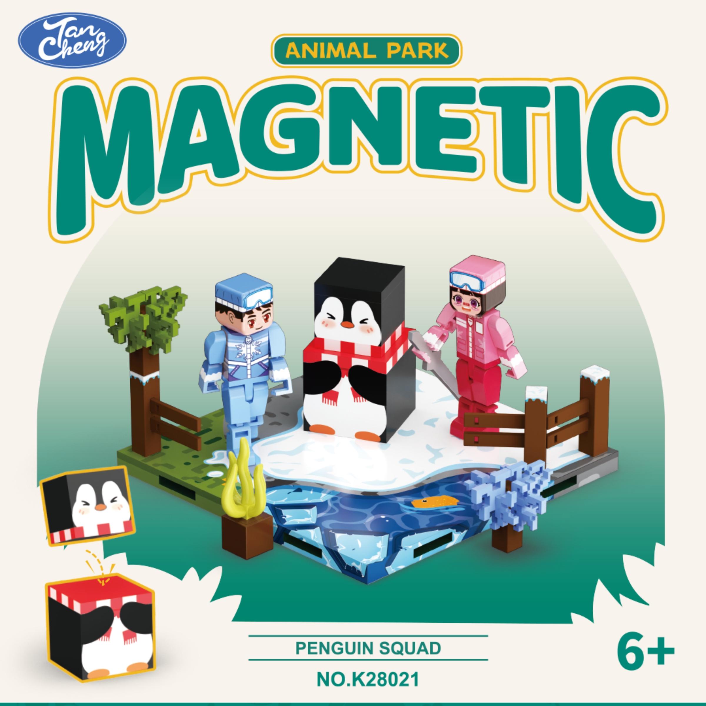 Minecraft Magnetic Building Blocks Puzzle Toy, DIY Penguin Model Kit, Educational Stem Gift for Kids & Boys, Creative Playset Minecraft Magnetic Building Blocks Puzzle Toy, DIY Penguin Model Kit, Educational Stem Gift for Kids & Boys, Creative Playset