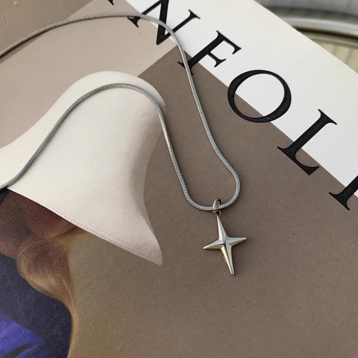 Women's Cross Pendant Necklace, Simple Design, Fashionable & Versatile, Perfect for Daily Wear, Elegant Jewelry Accessory