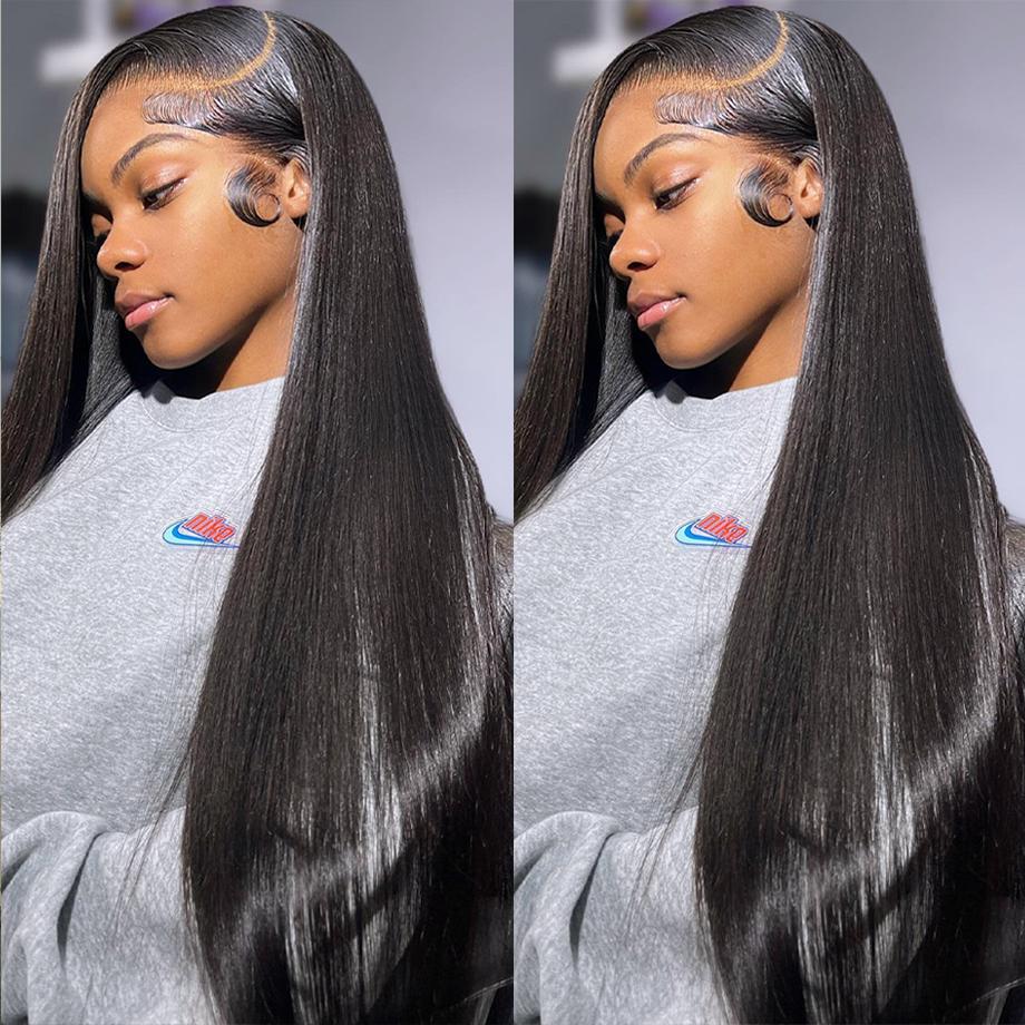 Brazilian 13x6 Lace Front Wigs Human Hair Straight For Women Pre Plucked 13x6 HD Transparent Lace Frontal Wig Natural Hair Line 180% Density TikTokShopBlackFriday