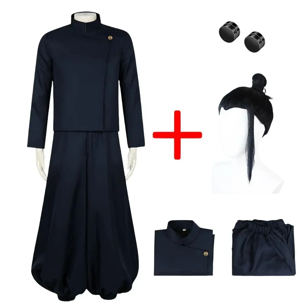 2026 Jujutsu Kaisen Geto Suguru Cosplay Anime Kostuum Zwarte School Uniform Pruik Pak Halloween Mannen Kostuums Kleding