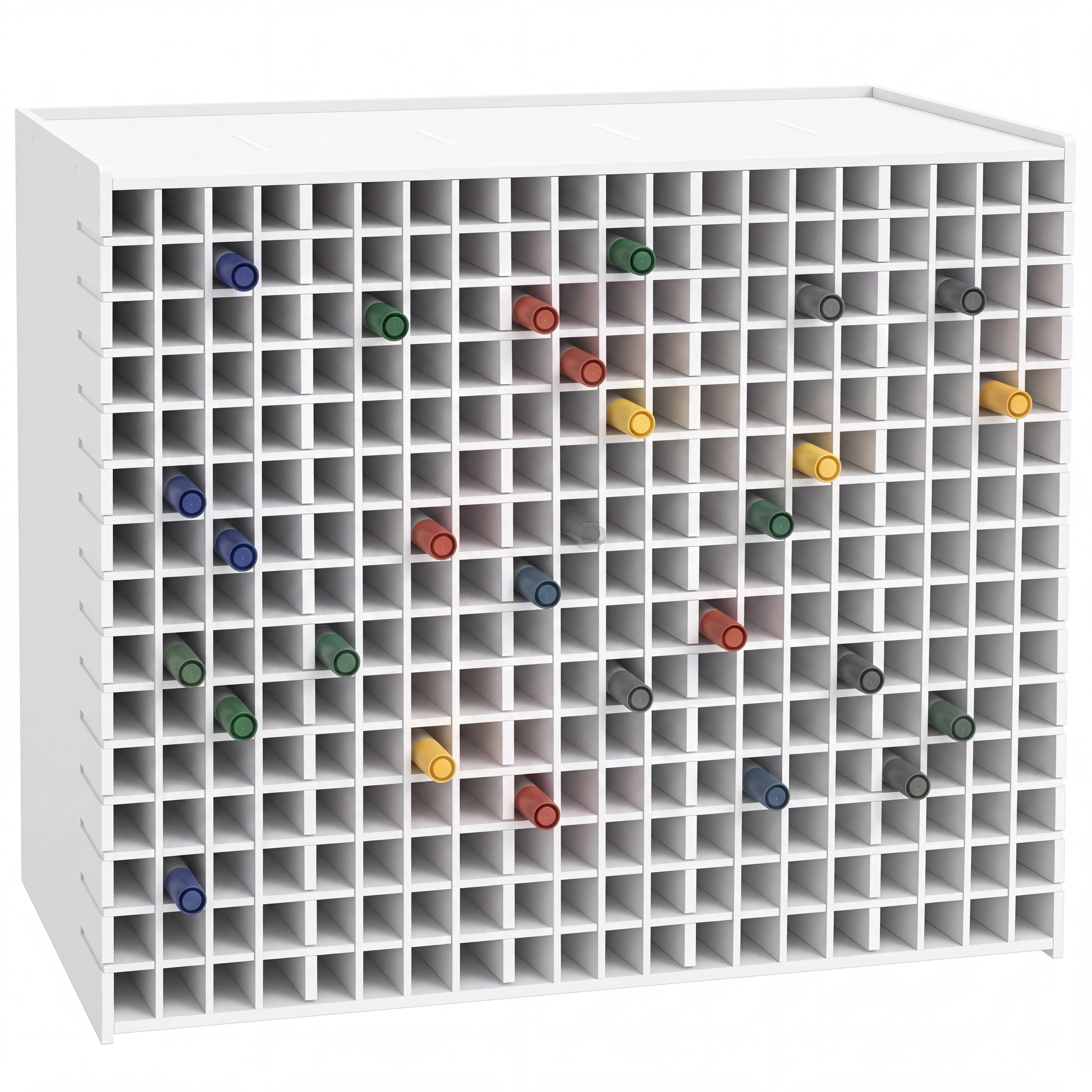 Marker Storage Organizer Box, Multifunctional Pen Holder for Classroom, Kindergarten, Home Office, Desk Organizer and Art Supply Storage Rack for Markers, Pens, Pencils, Brushes