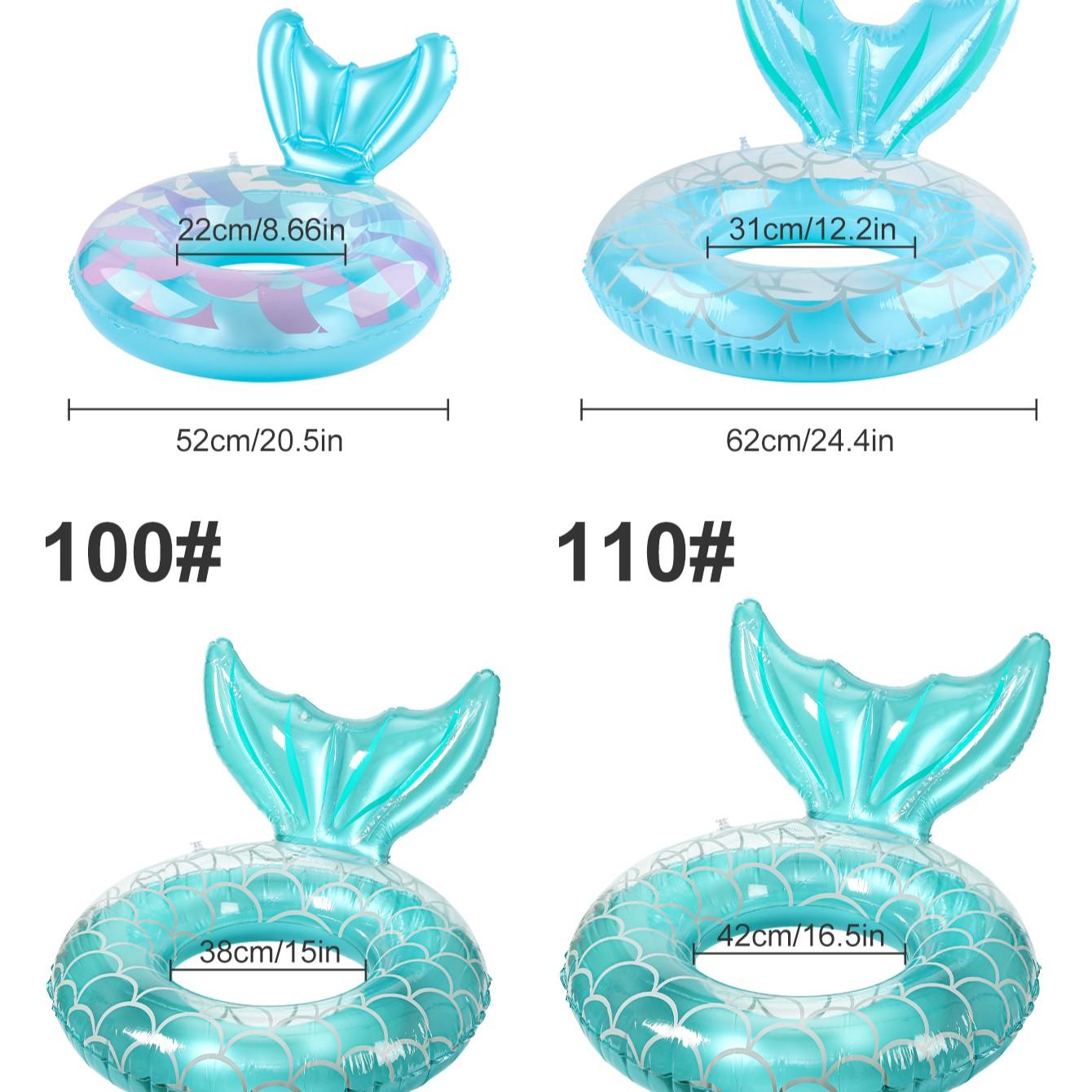 Mermaid Tail Pool Float, Cute Fun Swimming Ring, Outdoor Pool and Beach Use, Party Floating Circle, 1 Piece Pack