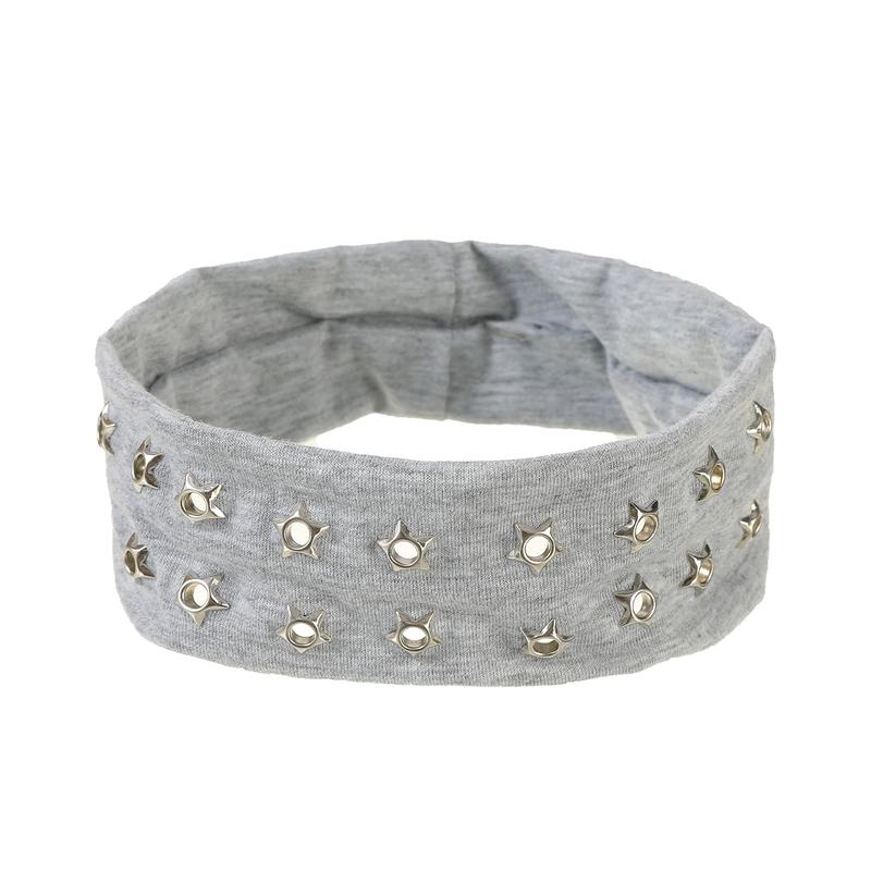 AWAYTR Y2k Grommet Wide Headbands for Women Star Metal Hollow Out Elastic Head Bands Y2k Fashion Girls Punk Grunge Stretchy Hair band Hair Accessories