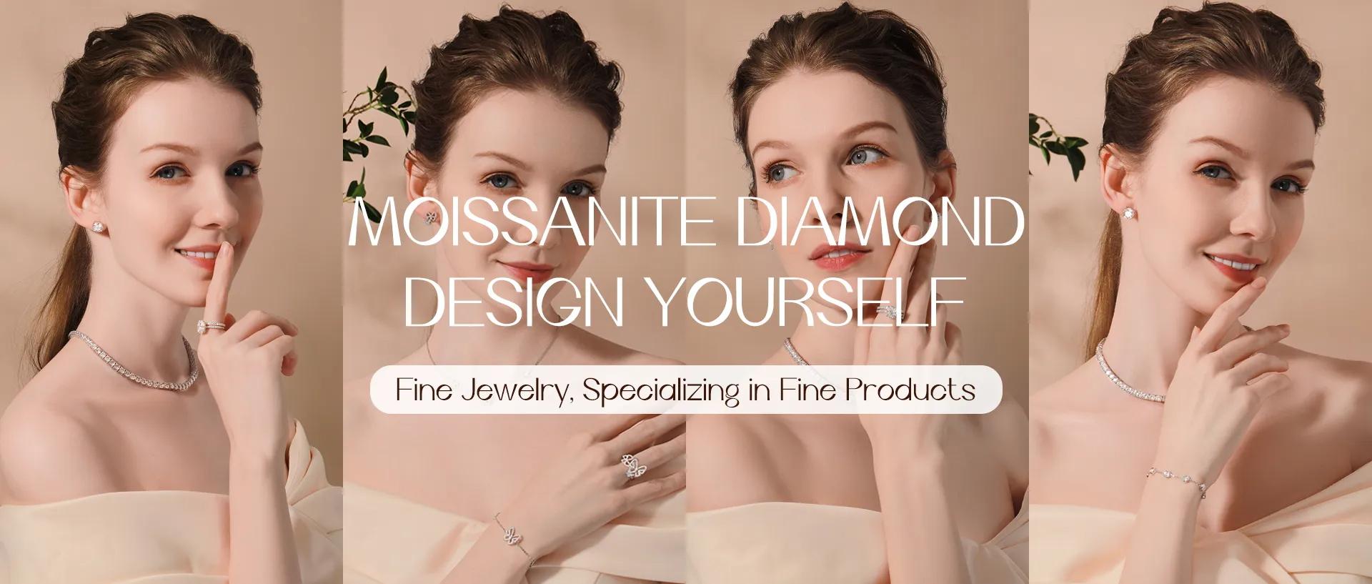 6 prong Synthetic Moissanite Stud Earrings 0.5Ct~3Ct D Color  VVS1 for Women Solitaire Fine Jewelry E009 sixclaw moissanite SpringStatements