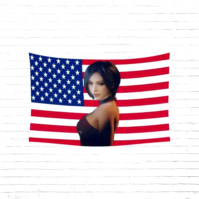 Ada Wang Peach American Aesthetic Velvet Tapestry, American Flag Design, Hippie Wall Decor, Hand-Washable Home Decoration, Dorm Background Cloth, Adult Bedroom Accessory, Birthday Gift Option