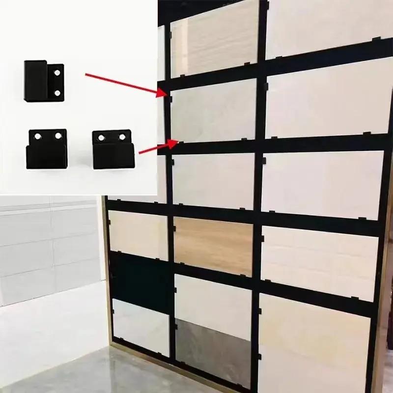 Wall Mounted Hook Mounting Bracket, Durable Material, Sturdy Stand, Practical Tile Display Rack, Wall Hooks for Home Office Showcase