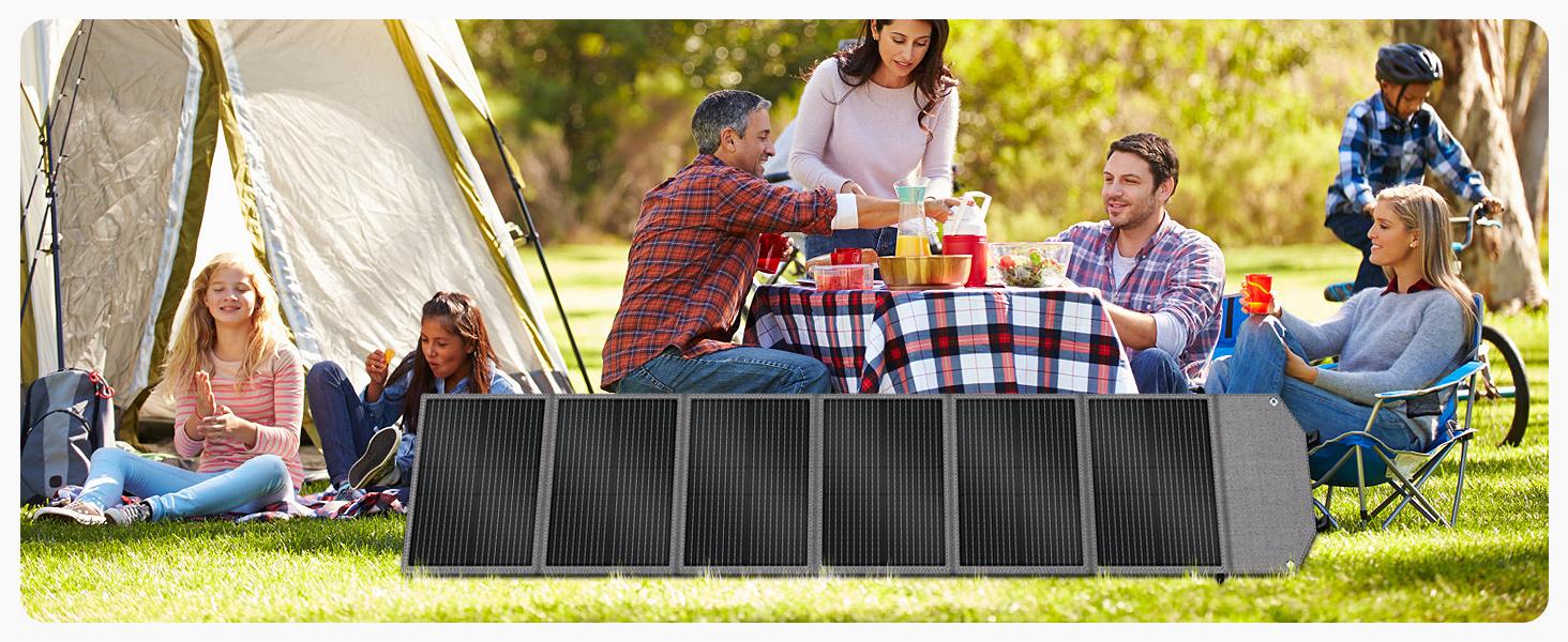 【Labor Day's Deal】CTOLITY SP200 Foldable 200W Solar Panel 18V USB Charger with XT60 PWM 12V PD 45W Fast Charging for Outdoor Camping RV Power Station Waterproof & Dustproof